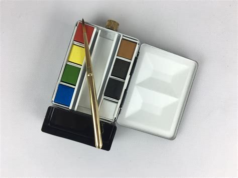 bijou metal box watercolor travel set|Bijou Watercolor Palette .